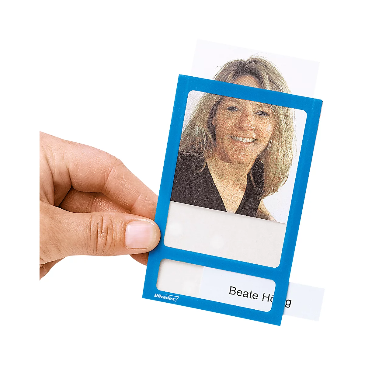 Ultradex Fotorahmen, magnetisch, transparente PET-Folie, für A5, blau, 5 Stück
