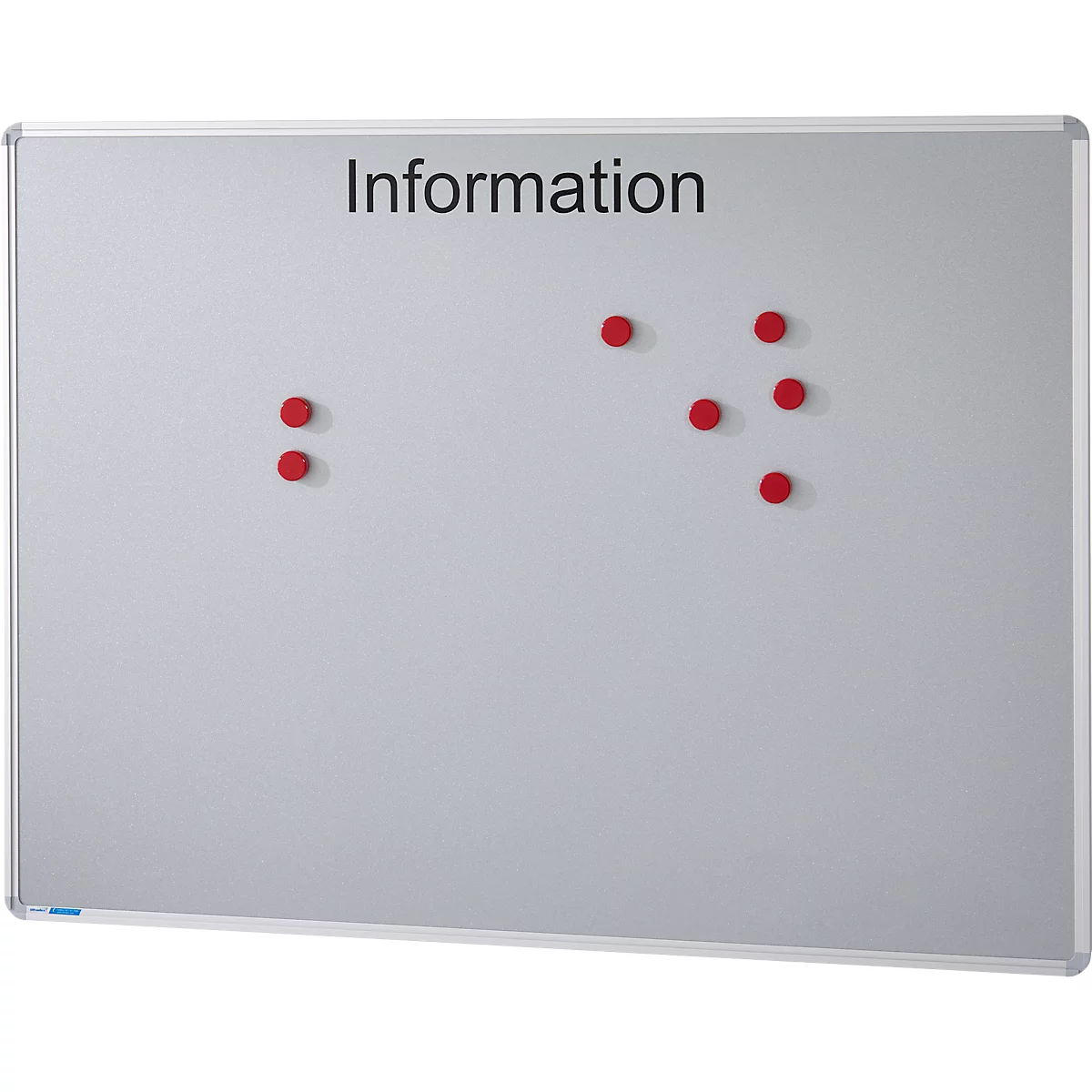 Ultradex Informationstafel "Information", Metall, magnethaftend, Wandmontage, inkl. Montagematerial, B 1200 x H 900 mm, silbergrau RAL 9006
