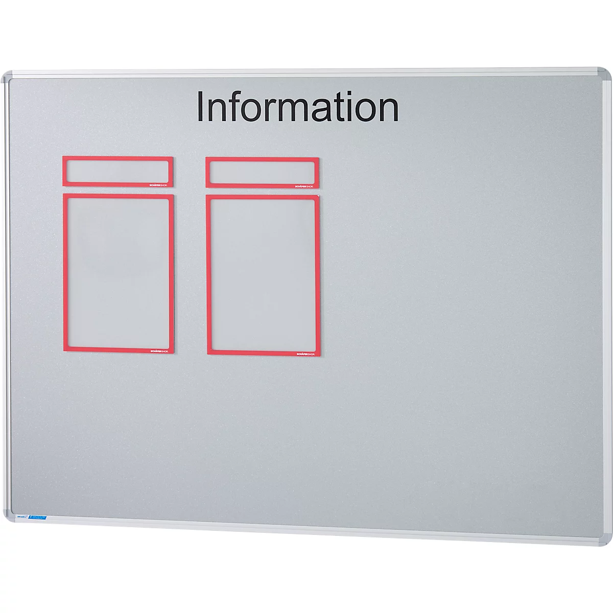 Ultradex Informationstafel "Information", Metall, magnethaftend, Wandmontage, inkl. Montagematerial, B 1200 x H 900 mm, silbergrau RAL 9006