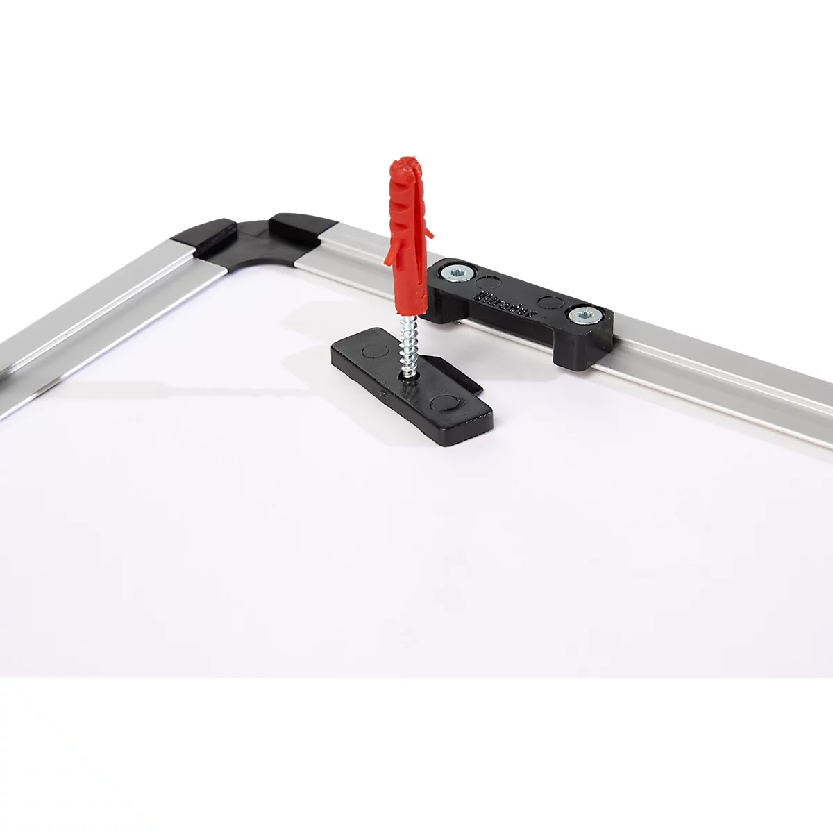 Ultradex Planrecord presentatiewand, wandbevestiging, 61 horizontale rails, B 1020 x D 22 x H 770 mm, materiaal en aluminium, zwart
