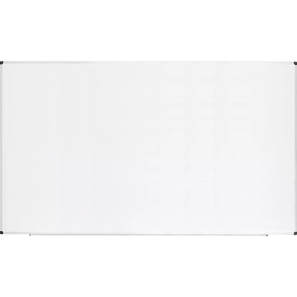 Weißes Whiteboard mit schmalem, grauem Rahmen.