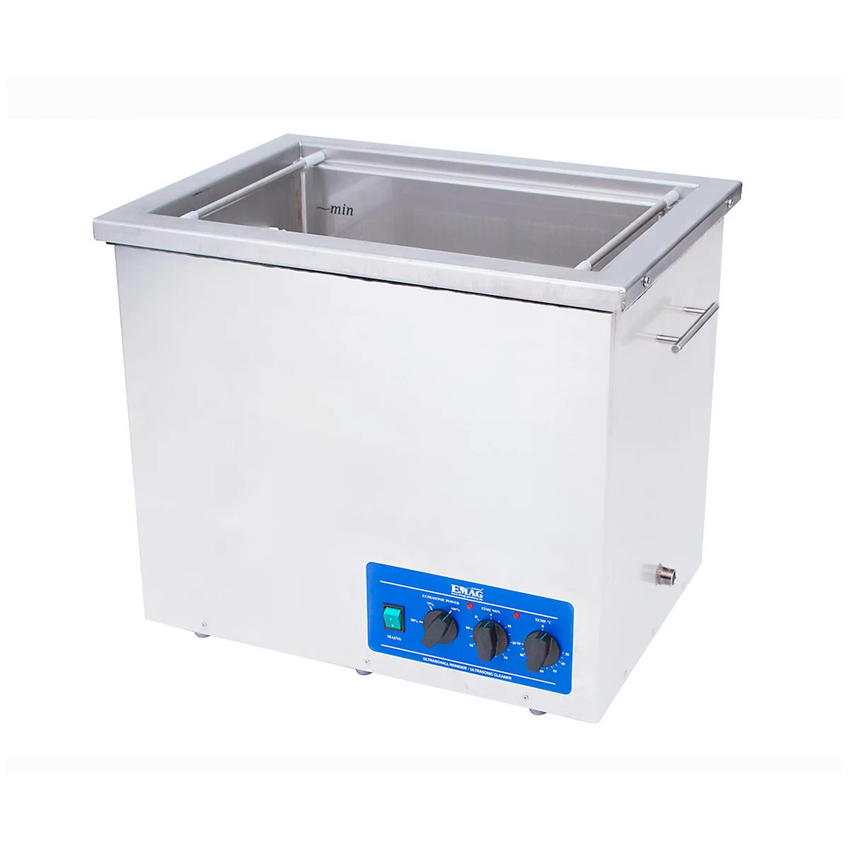 Ultrasoon reiniger EMAG Emmi® 420 HC, rvs, 42 l, met tijdschakelaar, afvoer & verwarming