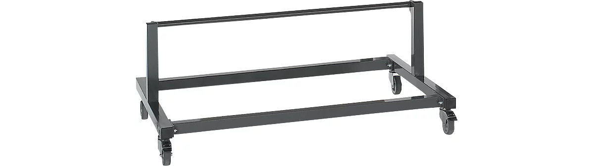Unidad portarrollos para debajo de la mesa Packpool, para anchura de mesa 1500 mm, anchura de rollo 930 mm, acero, antracita
