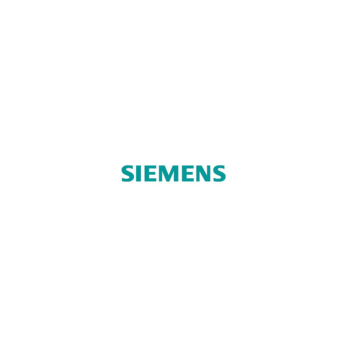 Siemens-Logo in Türkis auf weißem Hintergrund.