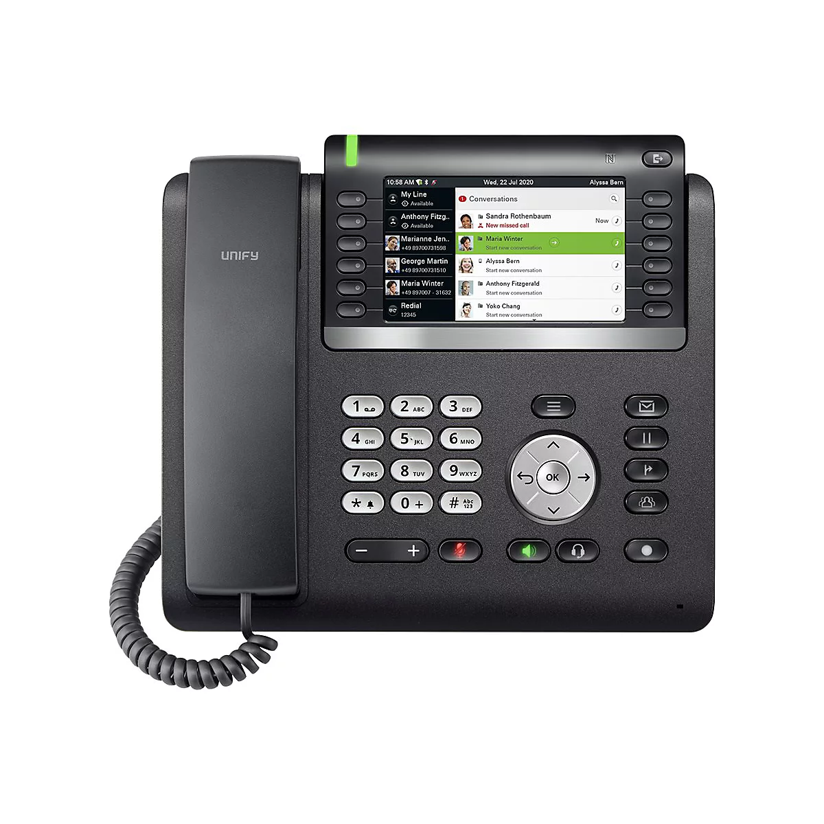 Unify OpenScape Desk Phone CP700X - VoIP-Telefon - mit Bluetooth-Schnittstelle - dreiweg Anruffunktion
