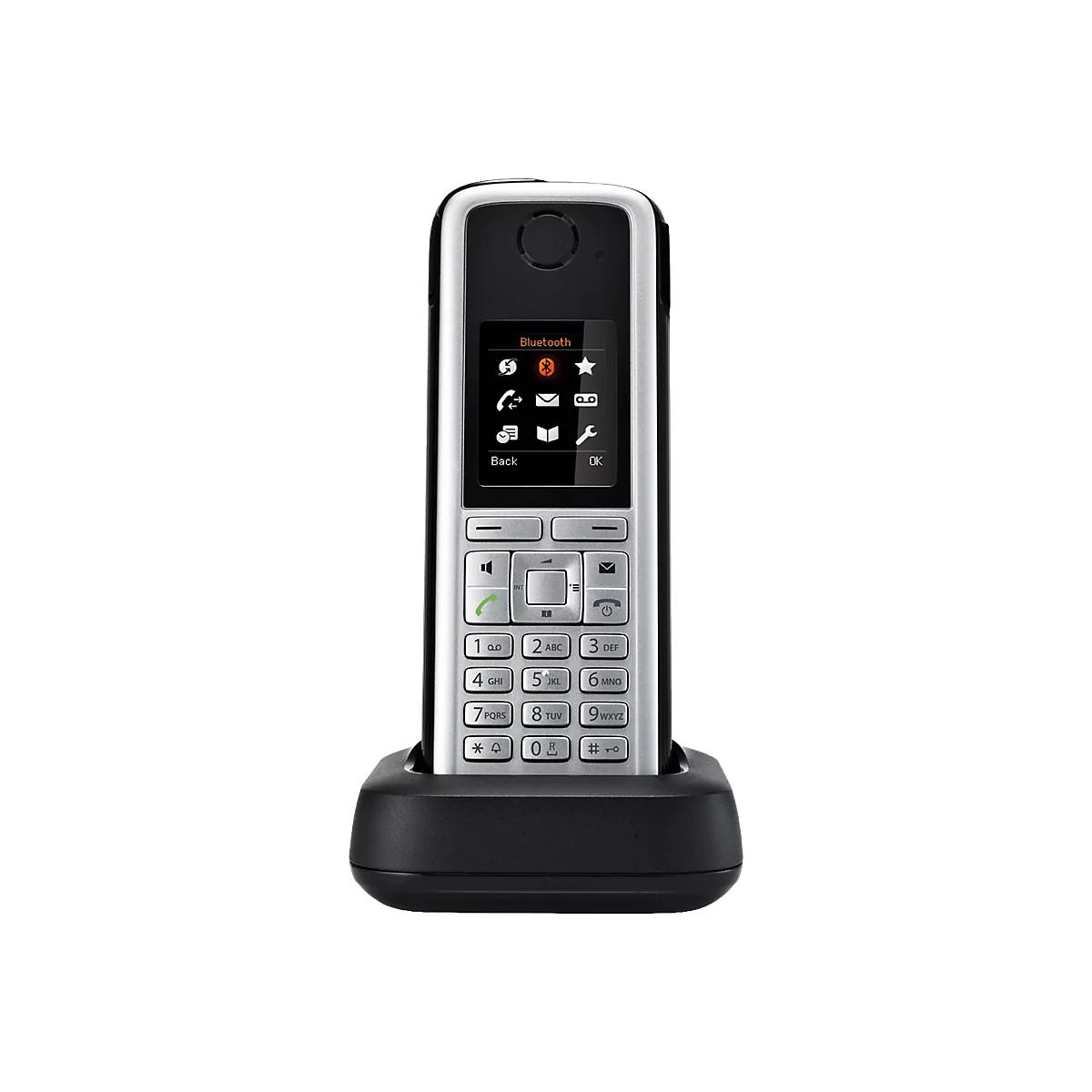 Unify OpenStage M3 Plus - Schnurloses Erweiterungshandgerät - mit Bluetooth-Schnittstelle - DECT - Schwarz, Silber