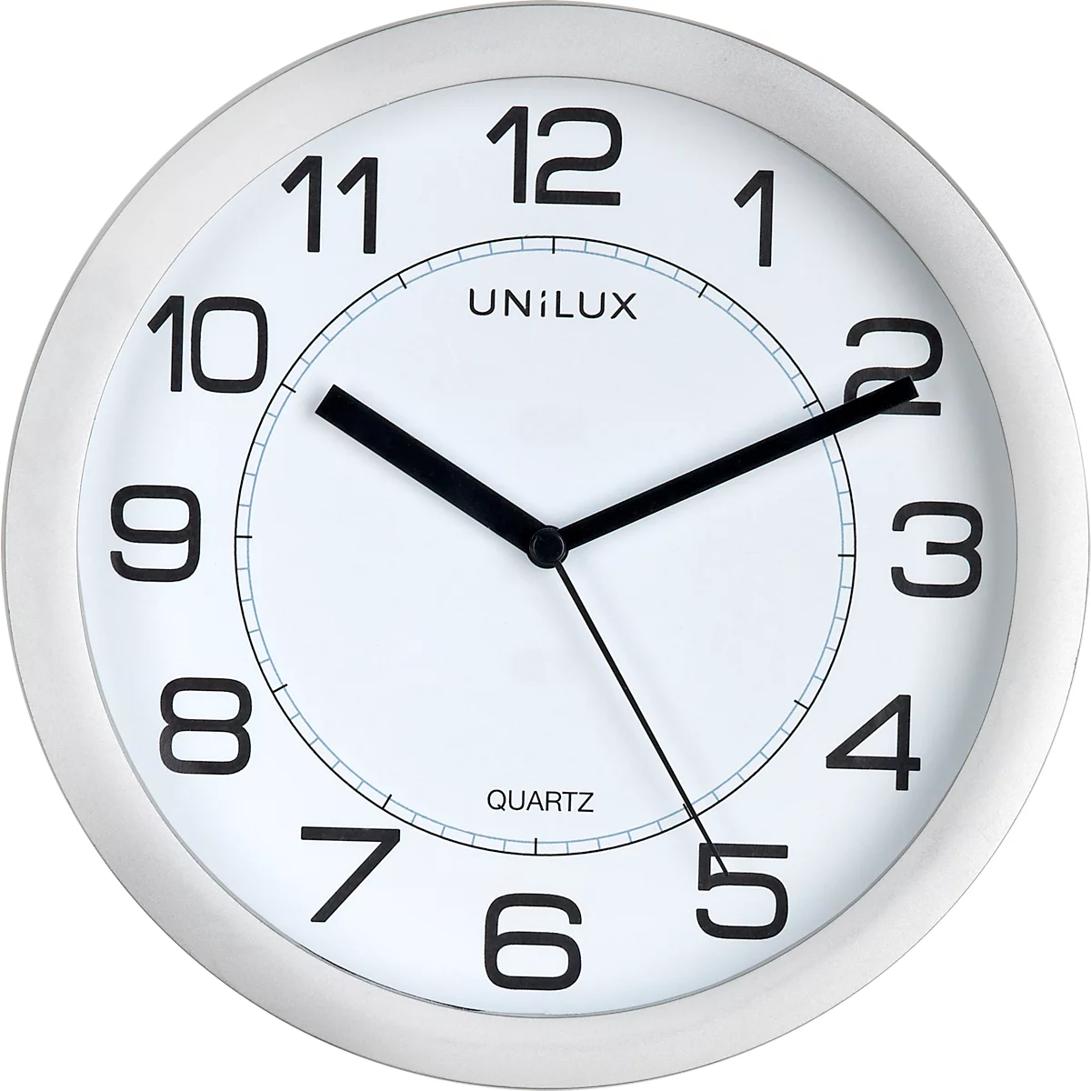 UNILUX ATTRACTION Wanduhr, Quarzuhrwerk, 22 cm, Magnetbefestigung, metallgrau, Batterie inklusive