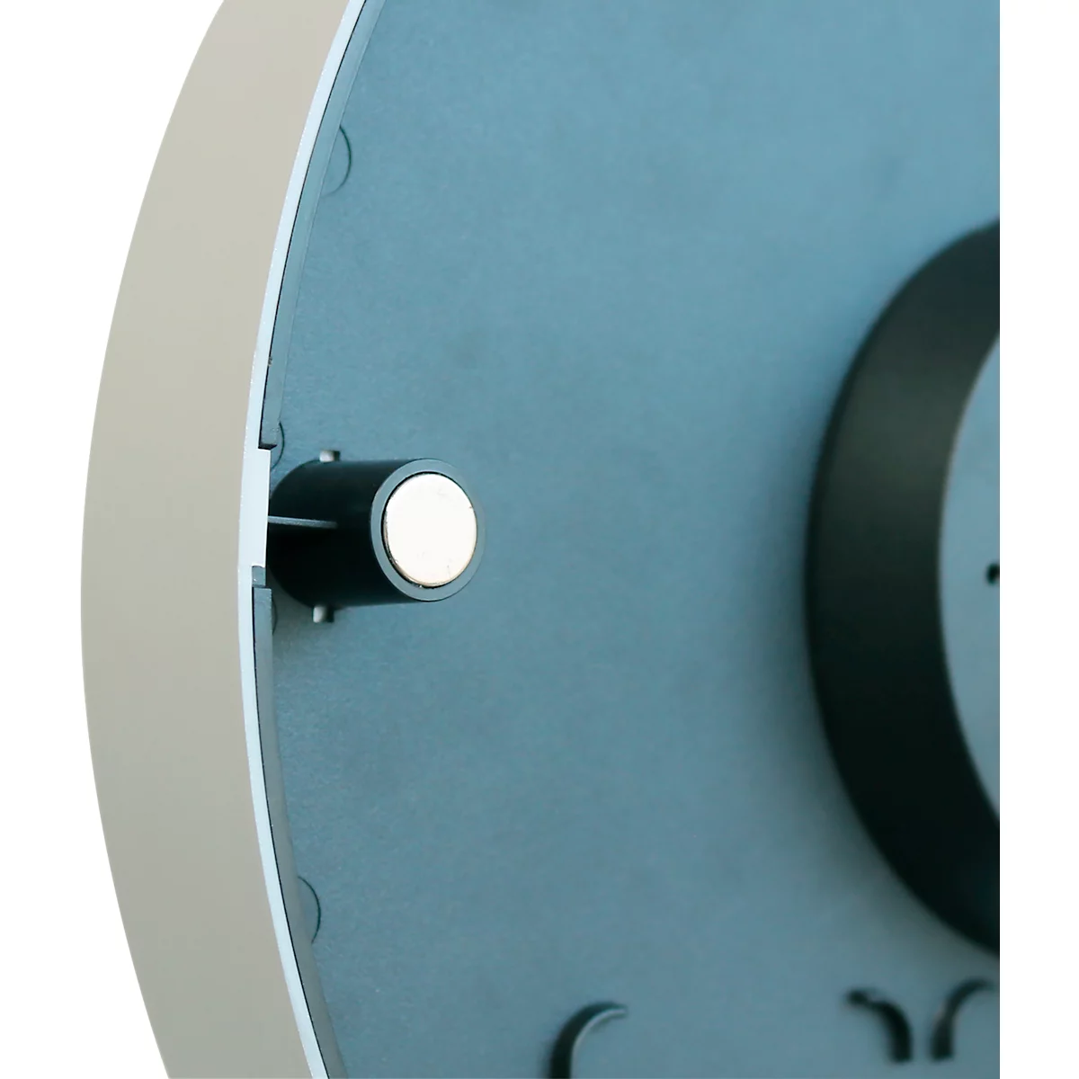 UNILUX MAGNET Wanduhr, Quarzuhrwerk, 30,5 cm, Magnetbefestigung, metallgrau, Batterie inklusive