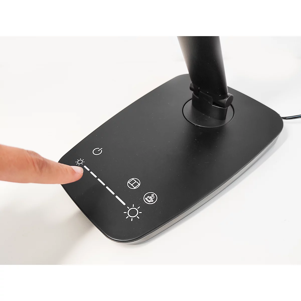 UNILUX TWISTLED Schreibtischleuchte, 2700 - 6000 K, 1558 lm, dimmbar, USB Ladefunktion, faltbar, schwarz