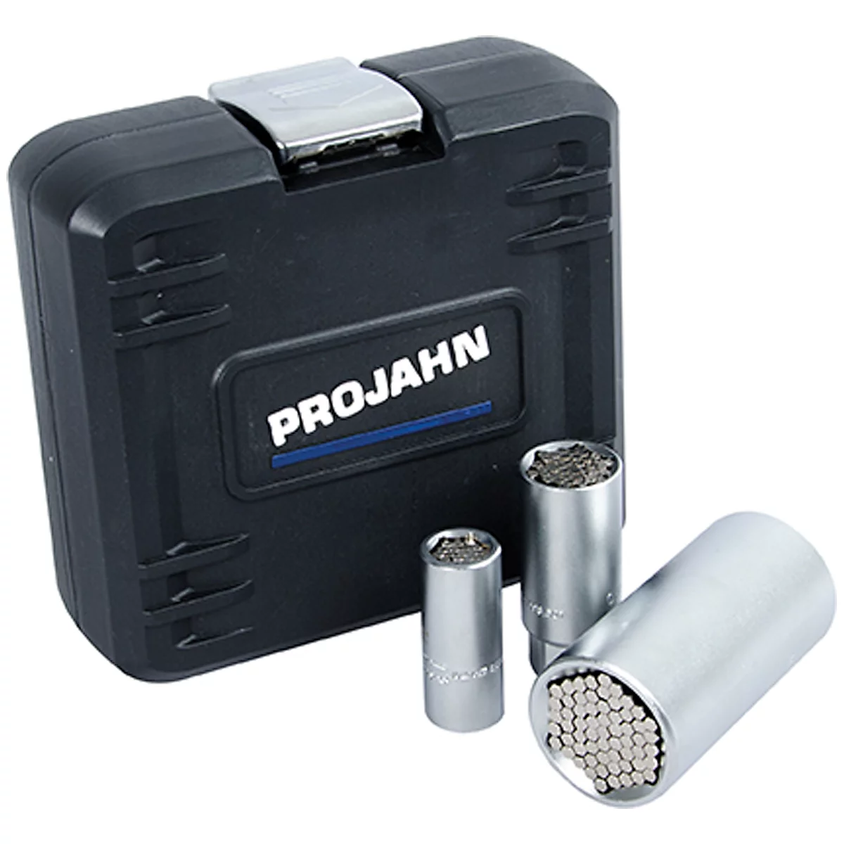 Universal-Steckschlüsselkoffer PROJAHN, 3-tlg., 1/4' und 3/8' und 1/2', Kunststoff-Box