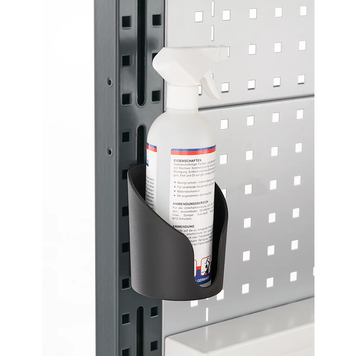 Universalhalter für Arbeitstische/Tischaufbauten AST31, geschlossen, bis 5 kg, Kunststoff, schwarz