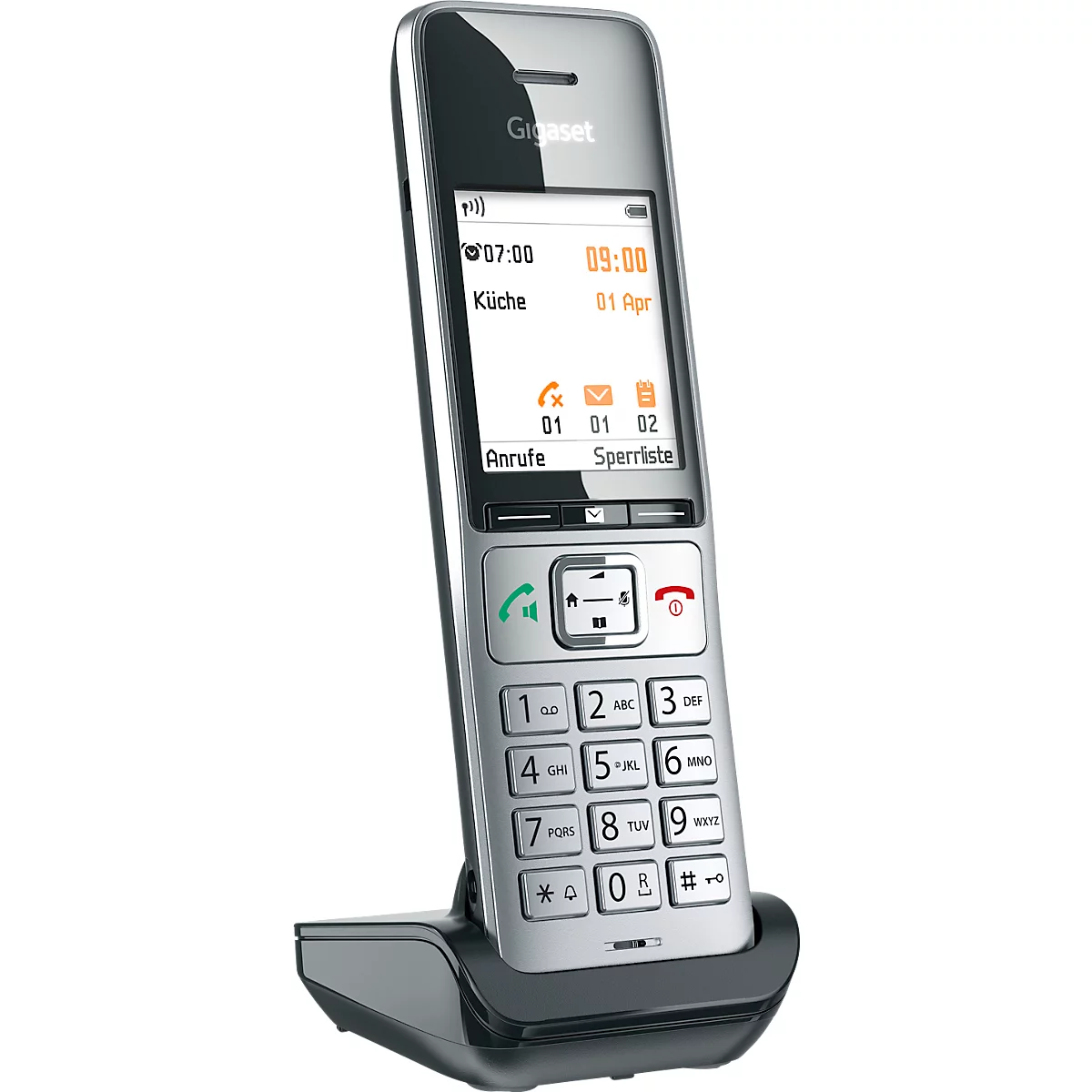 Universele handset Gigaset Comfort 500HX, breidt DECT/GAP-telefoonbasisstations &amp; routers uit, 2,2″ kleurendisplay, tot 17 uur, handsfree-functie, oproepbeveiliging