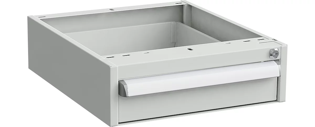 Unterbau-Container für Arbeitstische, Zentralverschluss, mit ESD-Schutz, B 450 x T 520 mm, 1 Schublade