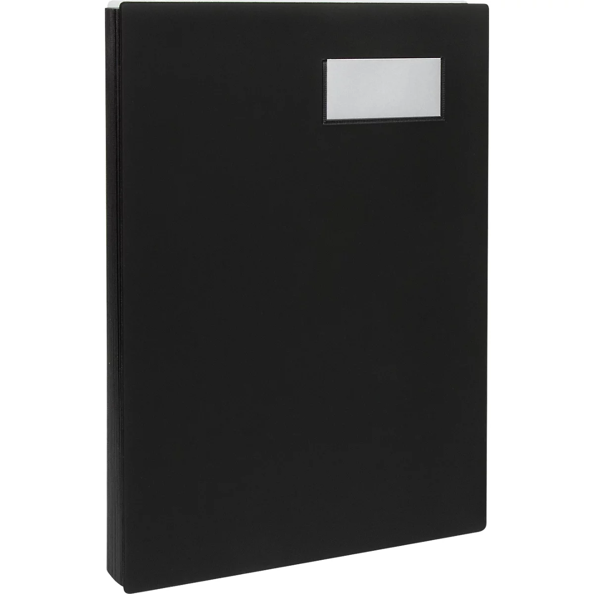 Unterschriftenmappe Biella Pronto-Sig, für DIN A4, 20-teilig, L 345 x B 255 x H 30 mm, Karton, schwarz
