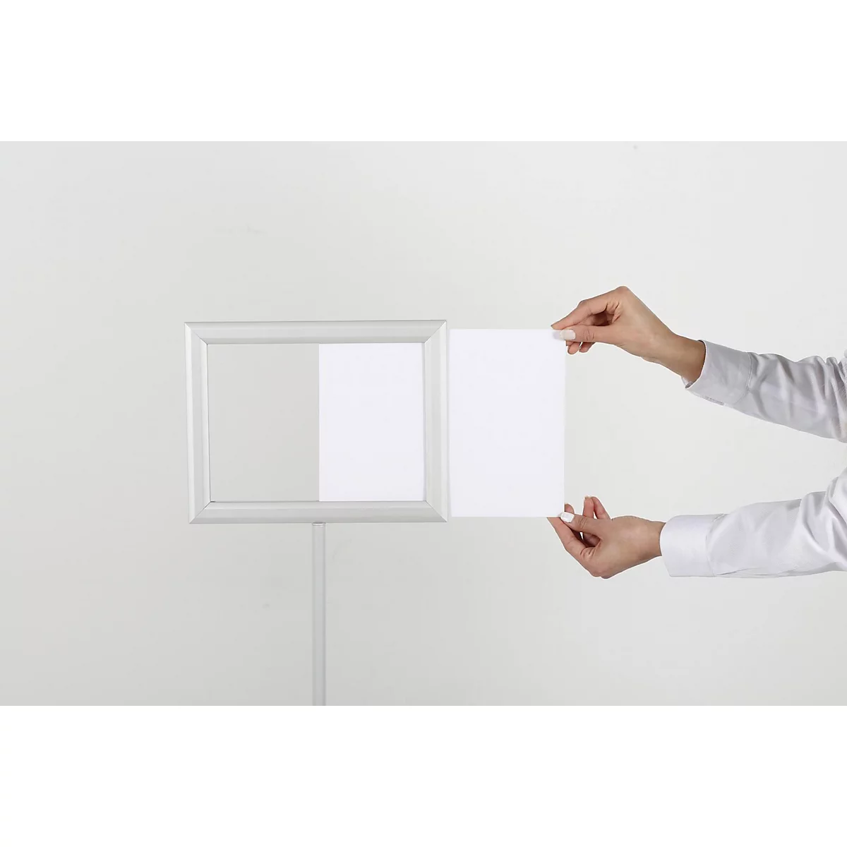 Update Display Infoständer Economy, doppelseitig, höhen- und formatverstellbar, DIN A3, doppelseitig, silber