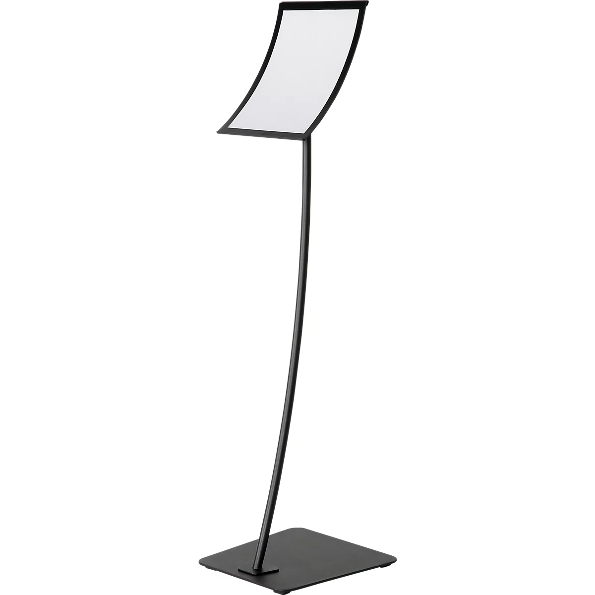 Update Display Infoständer Konkav, geschwungenes Design, pulverbeschichtet, DIN A3, schwarz