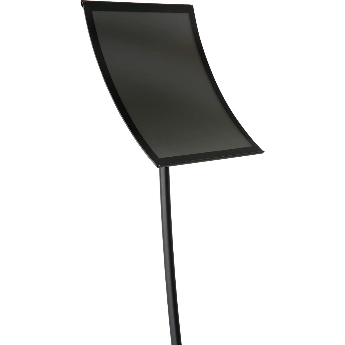 Update Display Infoständer Konkav, geschwungenes Design, pulverbeschichtet, DIN A3, schwarz