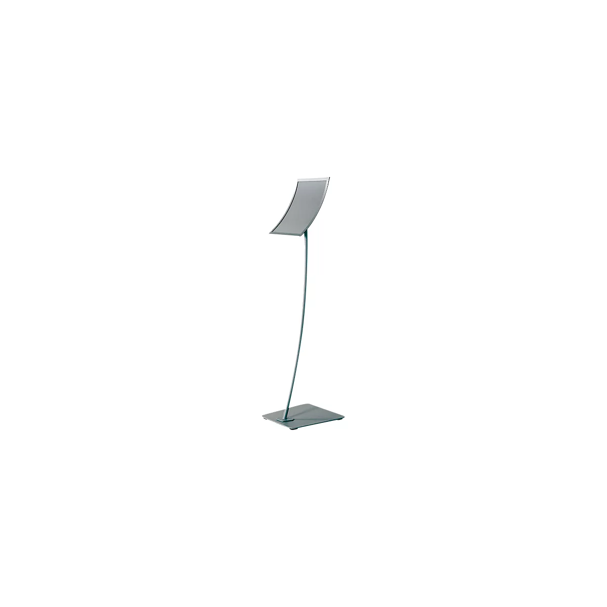 Update Display Infoständer Konkav, geschwungenes Design, pulverbeschichtet, DIN A3, silber