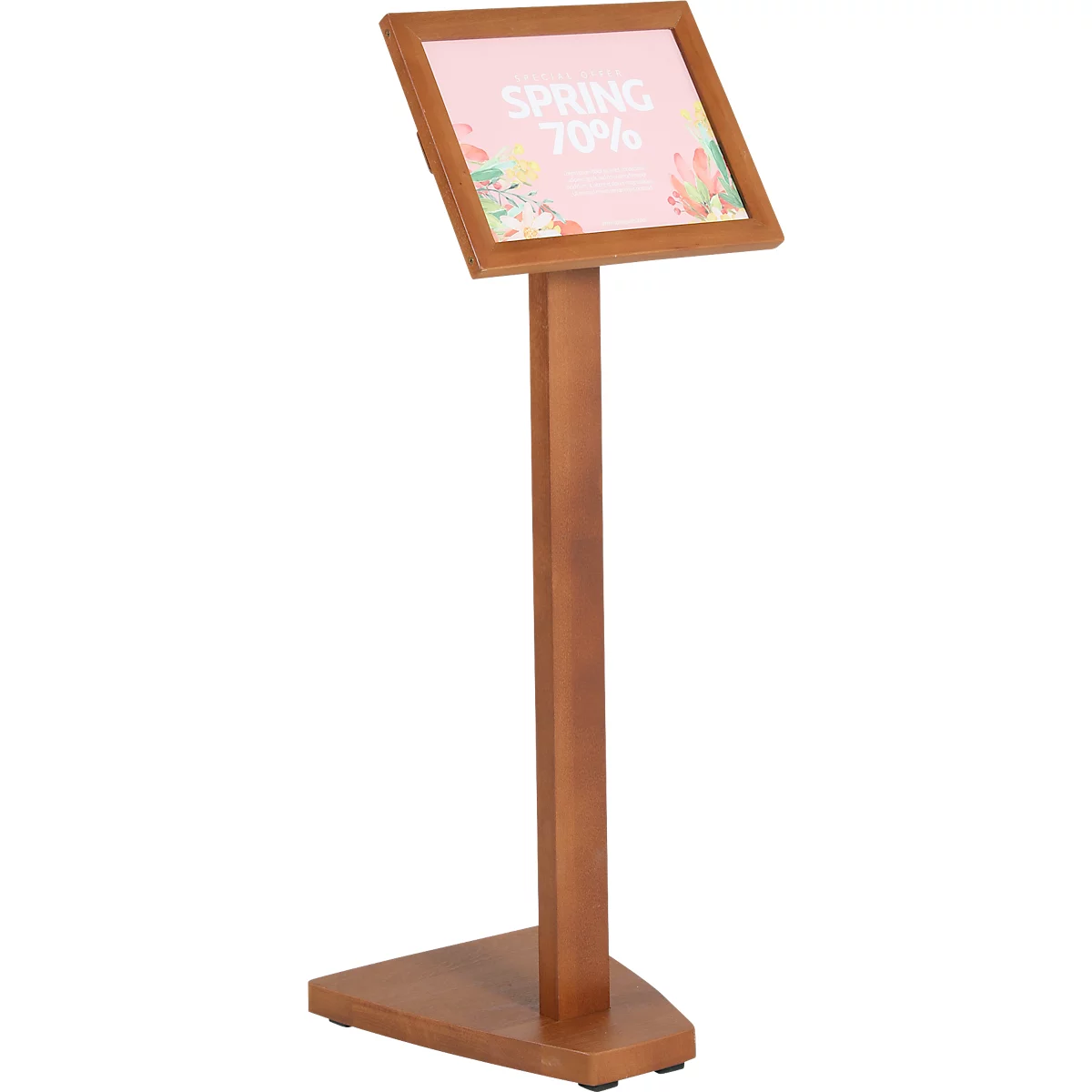 Update Display Infoständer WOOD, Buchenholz, Hoch- und Querformat, Buche, DIN A3