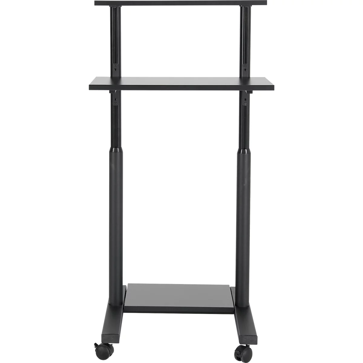 Update Display mobile Arbeitsstation BLACK, höhenverstellbar, Laufrollen mit Feststell-Bremse, schwarz