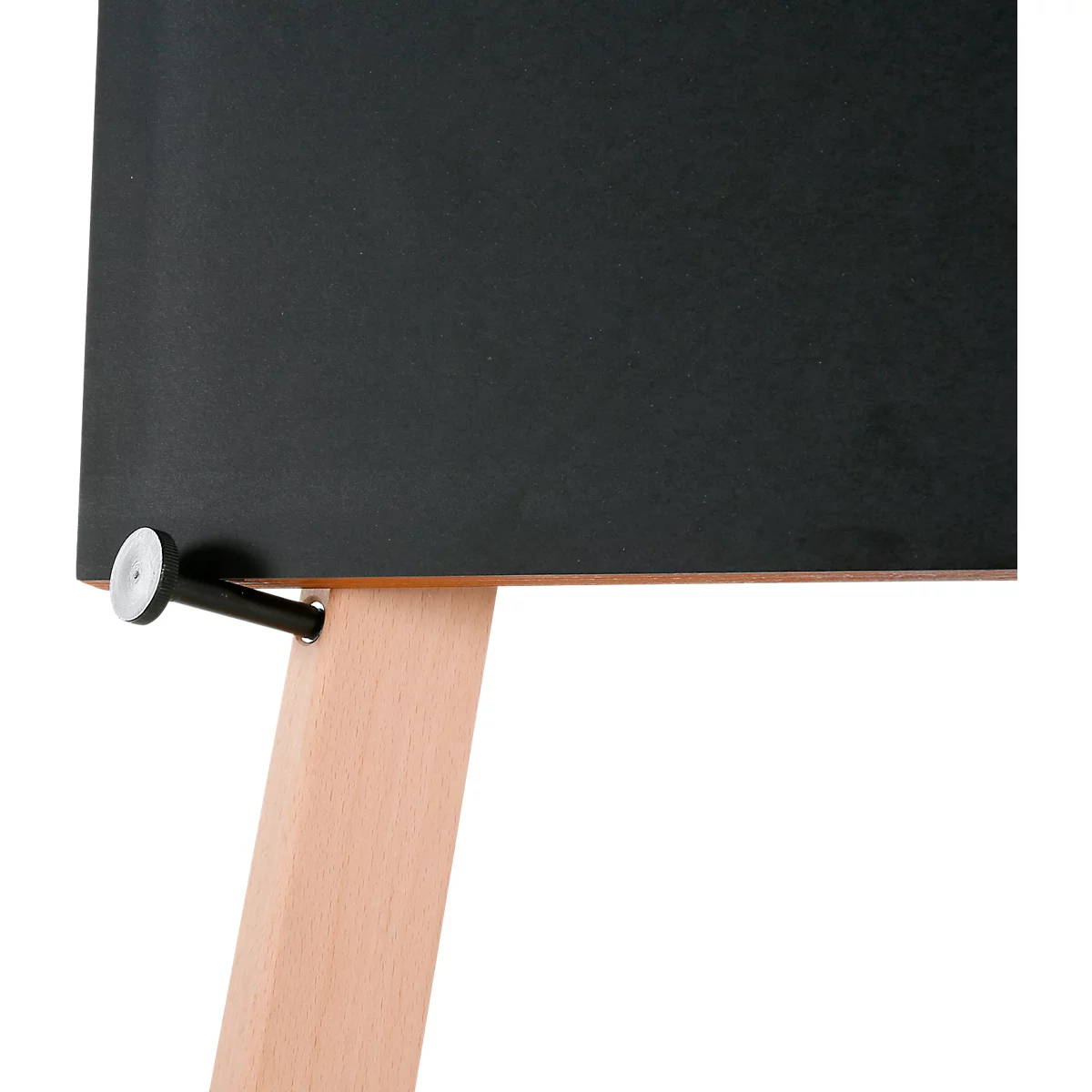 Update Display mobile Staffelei, Klappfüsse, Höhe 1500 mm, Hoch- / Querformat, Buche natur