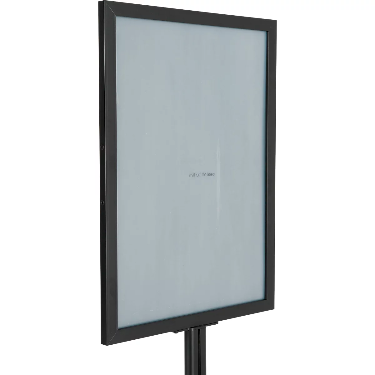 Update Display Panneau d'information, double face, plaque de base en acier, profil central ovale, DIN A2, noir