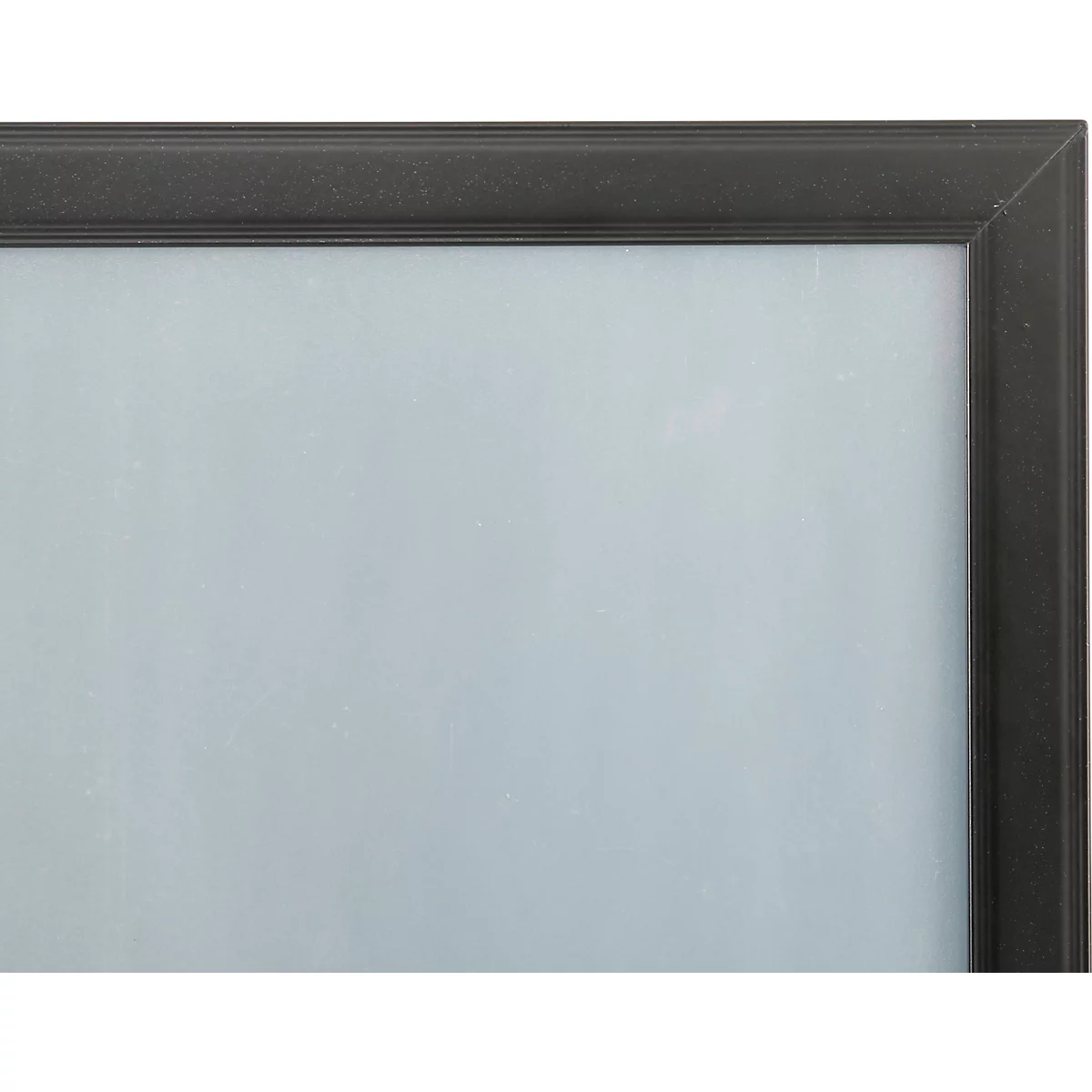 Update Display Panneau d'information, double face, plaque de base en acier, profil central ovale, DIN A2, noir