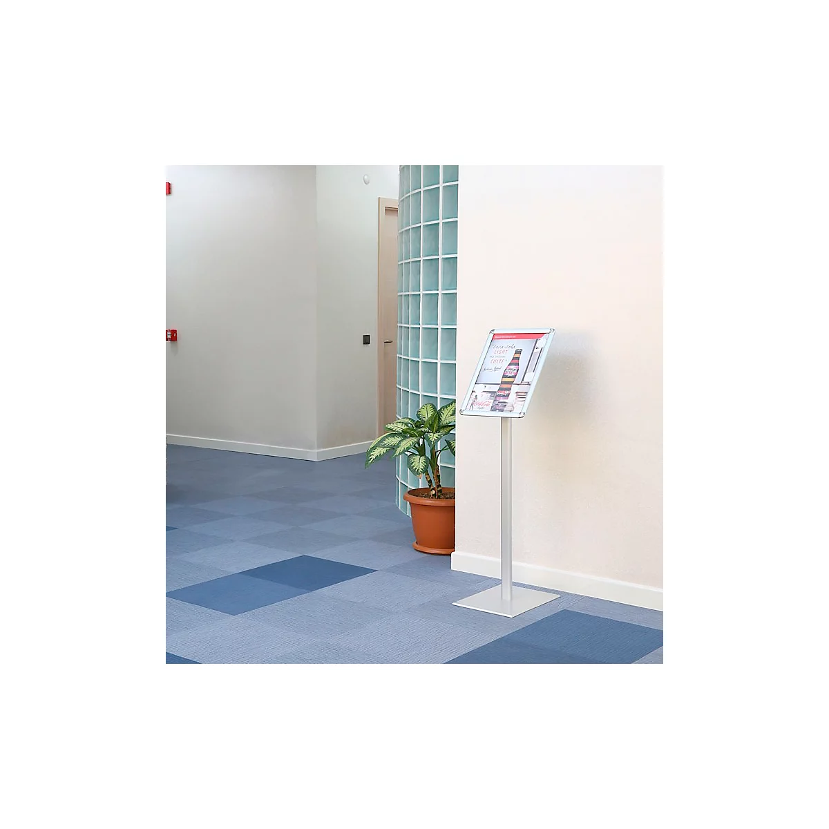 Update Display Panneau d'information Rondo, DIN A3, cadre pliable 25 mm, format vertical ou horizontal, argenté