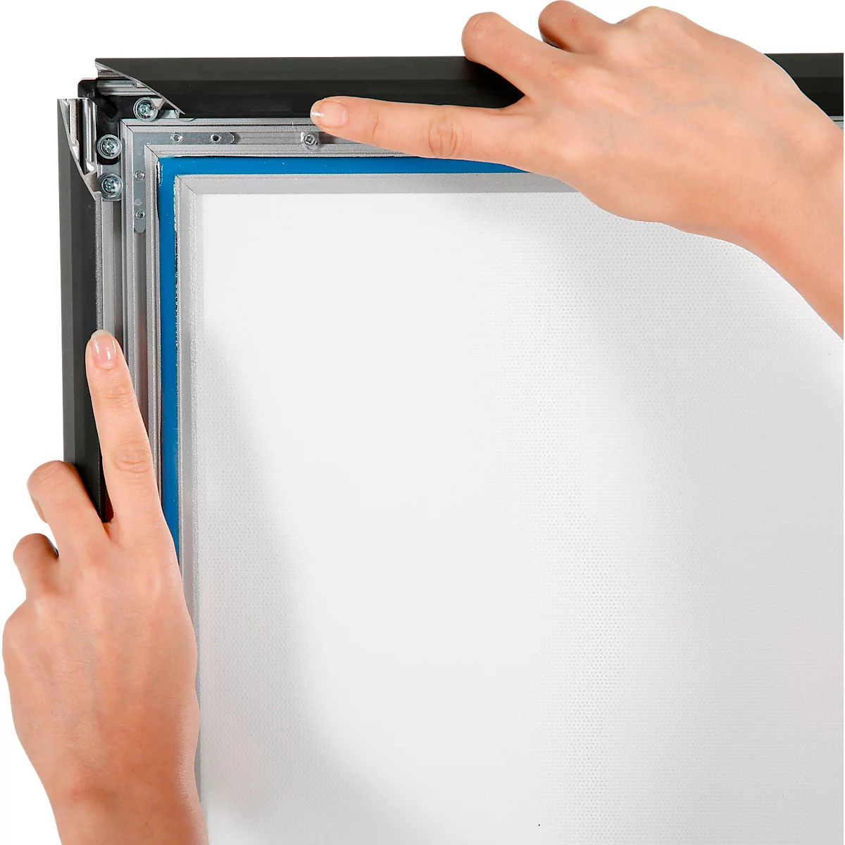 Update Display WindPro LED Kundenstopper Economy, DIN A1, wasserfest, regulierbare Helligkeit, schwarz