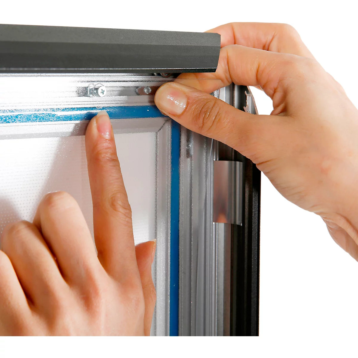 Update Display WindPro LED Kundenstopper Economy, DIN A1, wasserfest, regulierbare Helligkeit, schwarz