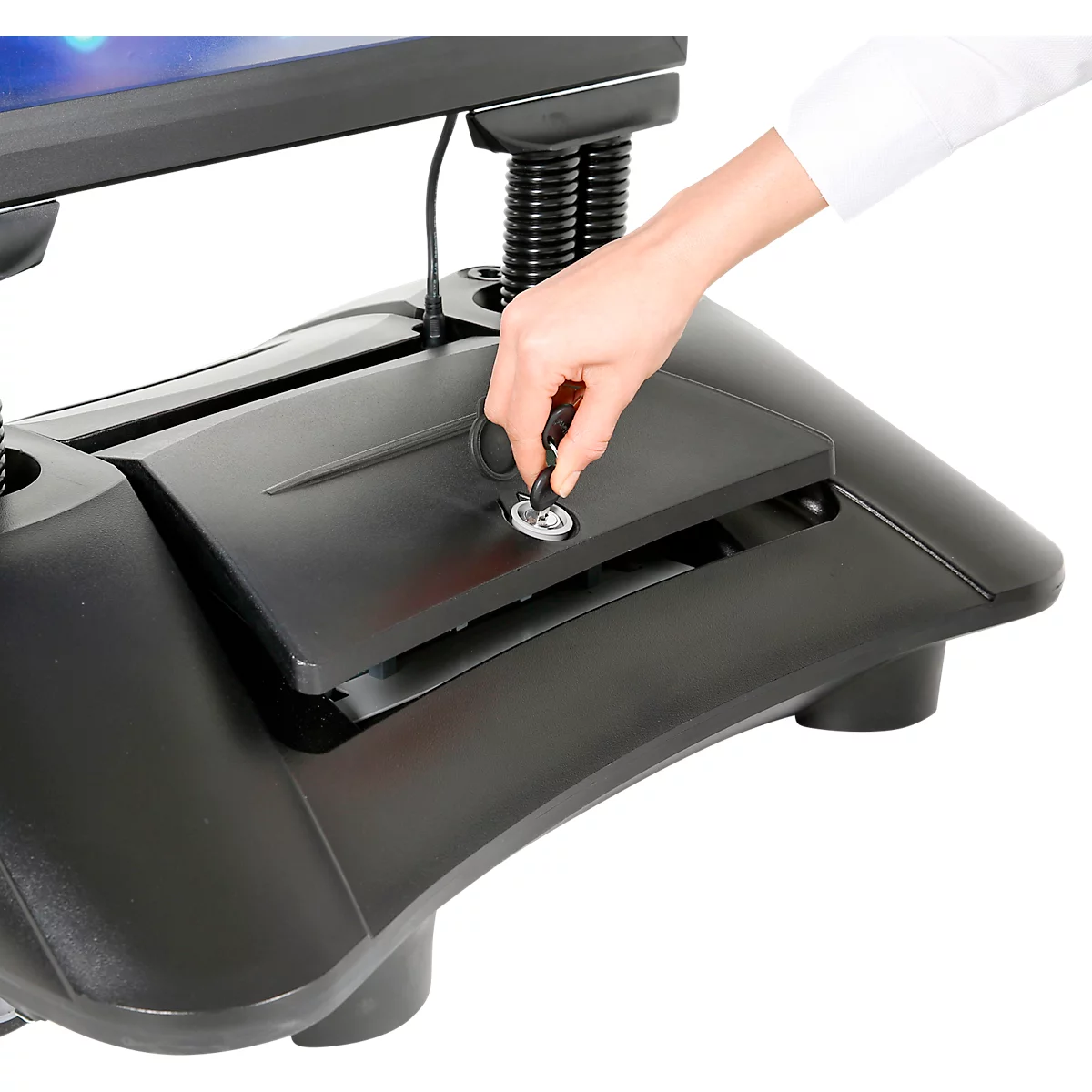 Update Display WindPro LED Kundenstopper Economy, DIN A1, wasserfest, regulierbare Helligkeit, schwarz