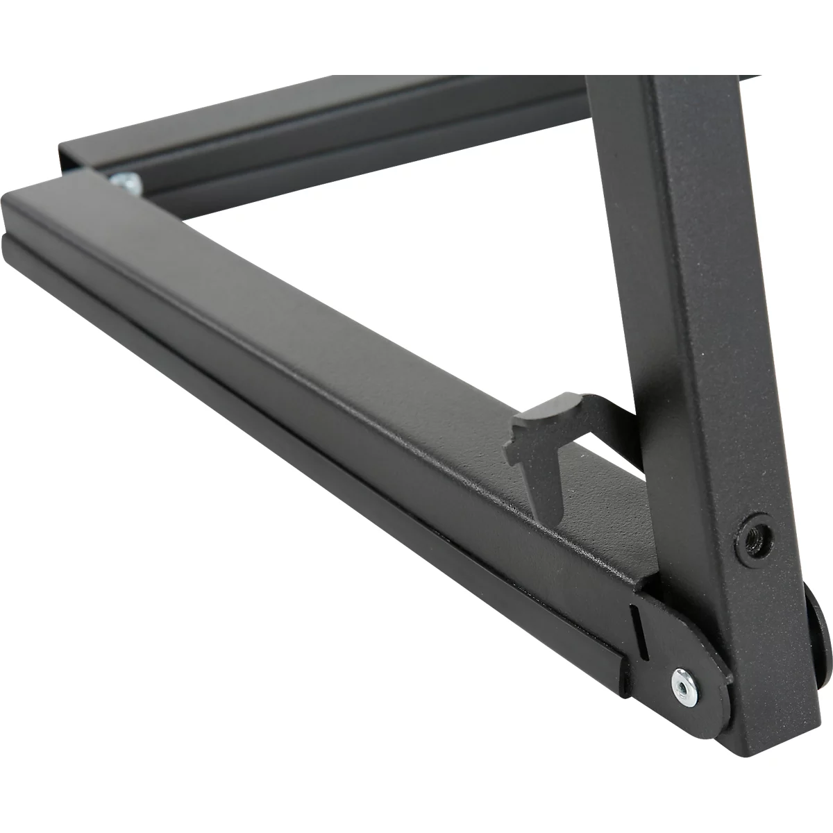 Update Displays Staffelei, höhenverstellbar, Aluminium, faltbare Füsse, B 536 x T 309 x H 1500 mm, schwarz