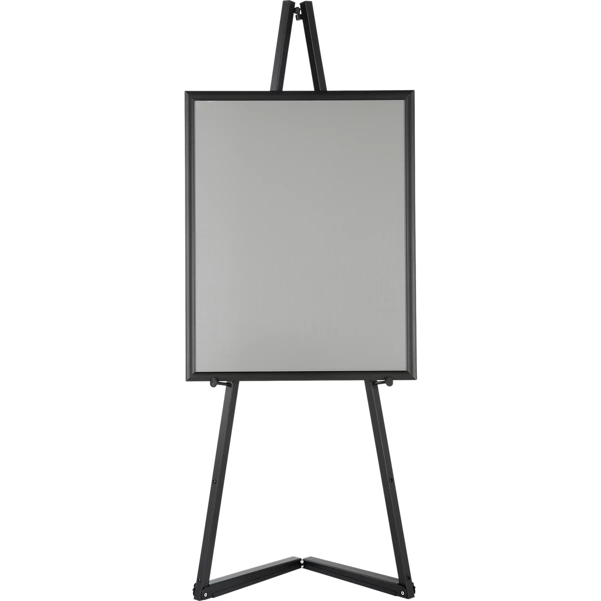 Update Displays Staffelei, höhenverstellbar, Aluminium, faltbare Füsse, B 536 x T 309 x H 1500 mm, schwarz