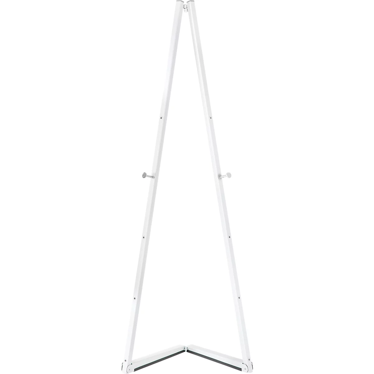 Update Displays Staffelei, höhenverstellbar, Aluminium, faltbare Füsse, B 536 x T 309 x H 1500 mm, weiss