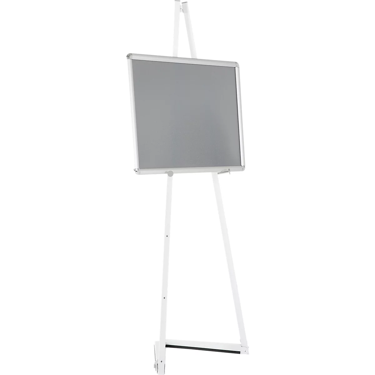 Update Displays Staffelei, höhenverstellbar, Aluminium, faltbare Füsse, B 536 x T 309 x H 1500 mm, weiss