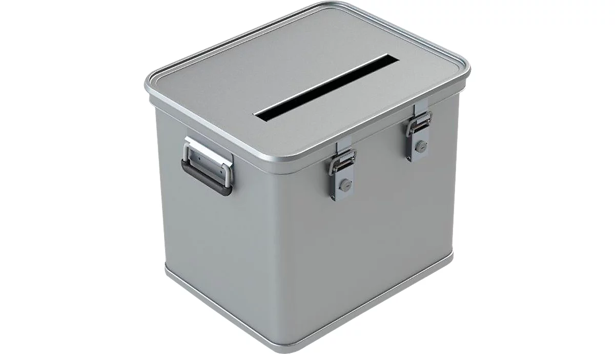 Urna electoral A 1569, para papeletas DIN A4, aluminio, capacidad 50 l