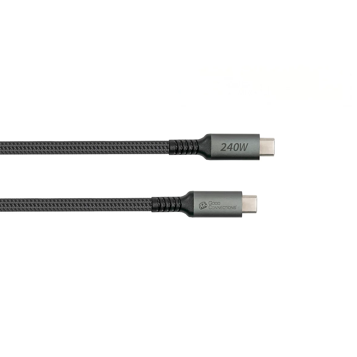 USB 2.0 Lade/-Datenkabel Good Connections, USB-C an USB-C, Leistung 240 W, bis 480 Mbit/s, Länge 3 m, schwarz