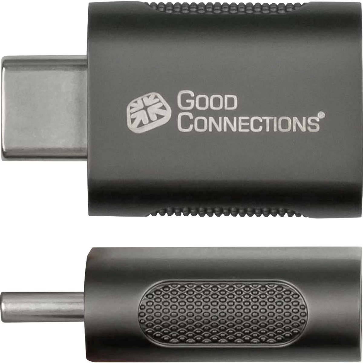 USB 3.2 Adapter Good Connections, USB-C an USB-A, Leistung 60 W, bis 5 Gbit/s, Metall, anthrazit