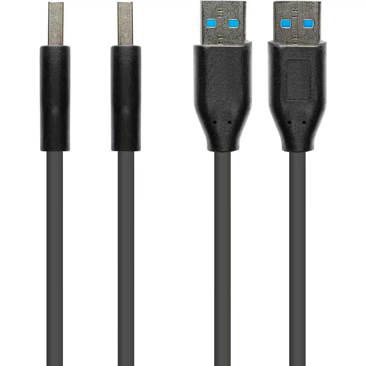 USB 3.2 Anschlusskabel Good Connections, USB-A an USB-A, bis 10 Gbit/s, Länge 0,5 m, schwarz