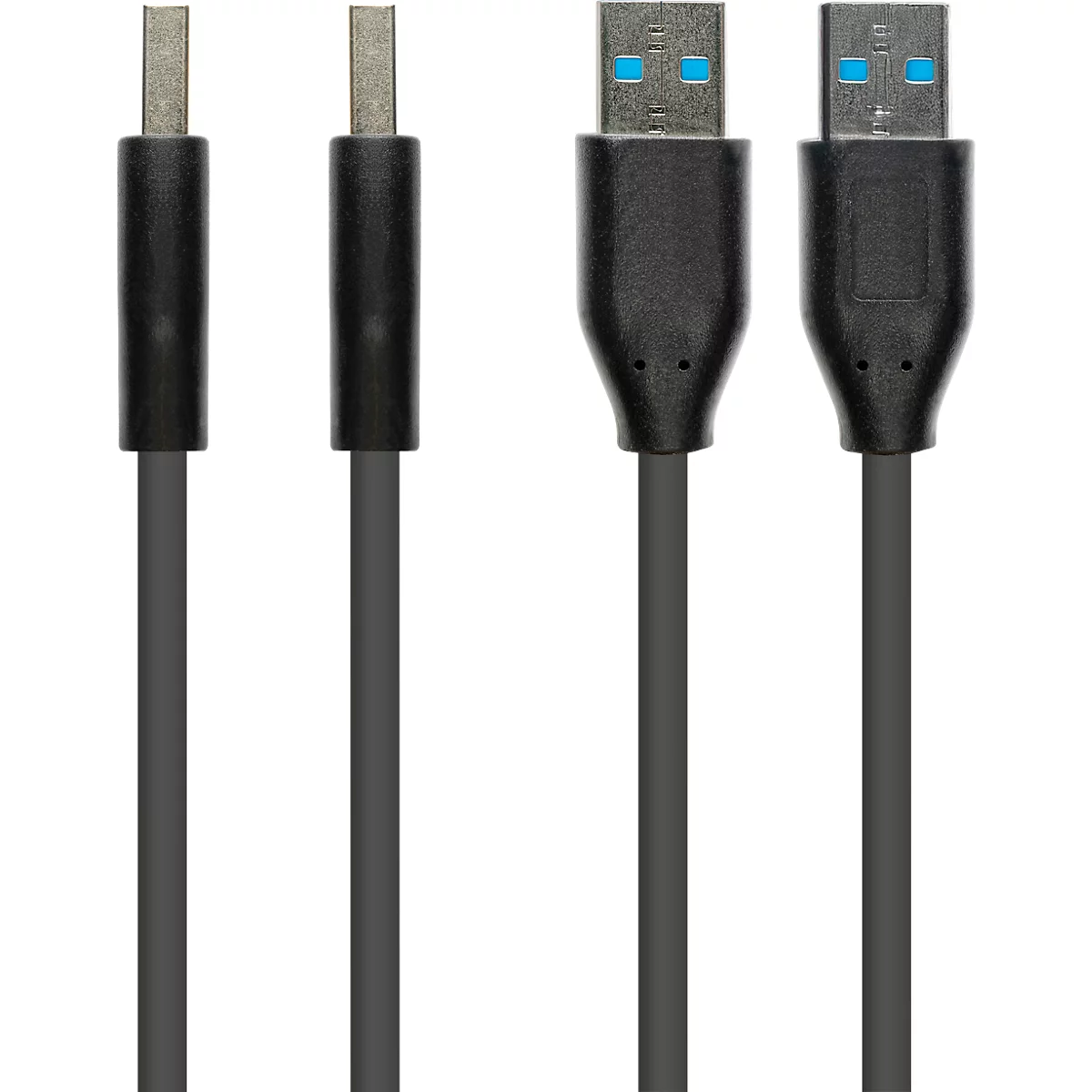 USB 3.2 Anschlusskabel Good Connections, USB-A an USB-A, bis 10 Gbit/s, Länge 1 m, schwarz