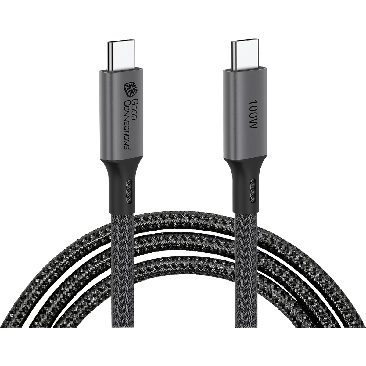 USB 4.0 Lade/-Datenkabel Good Connections, USB-C an USB-C, Leistung 100 W, bis 20 Gbit/s, Länge 0,5 m, schwarz