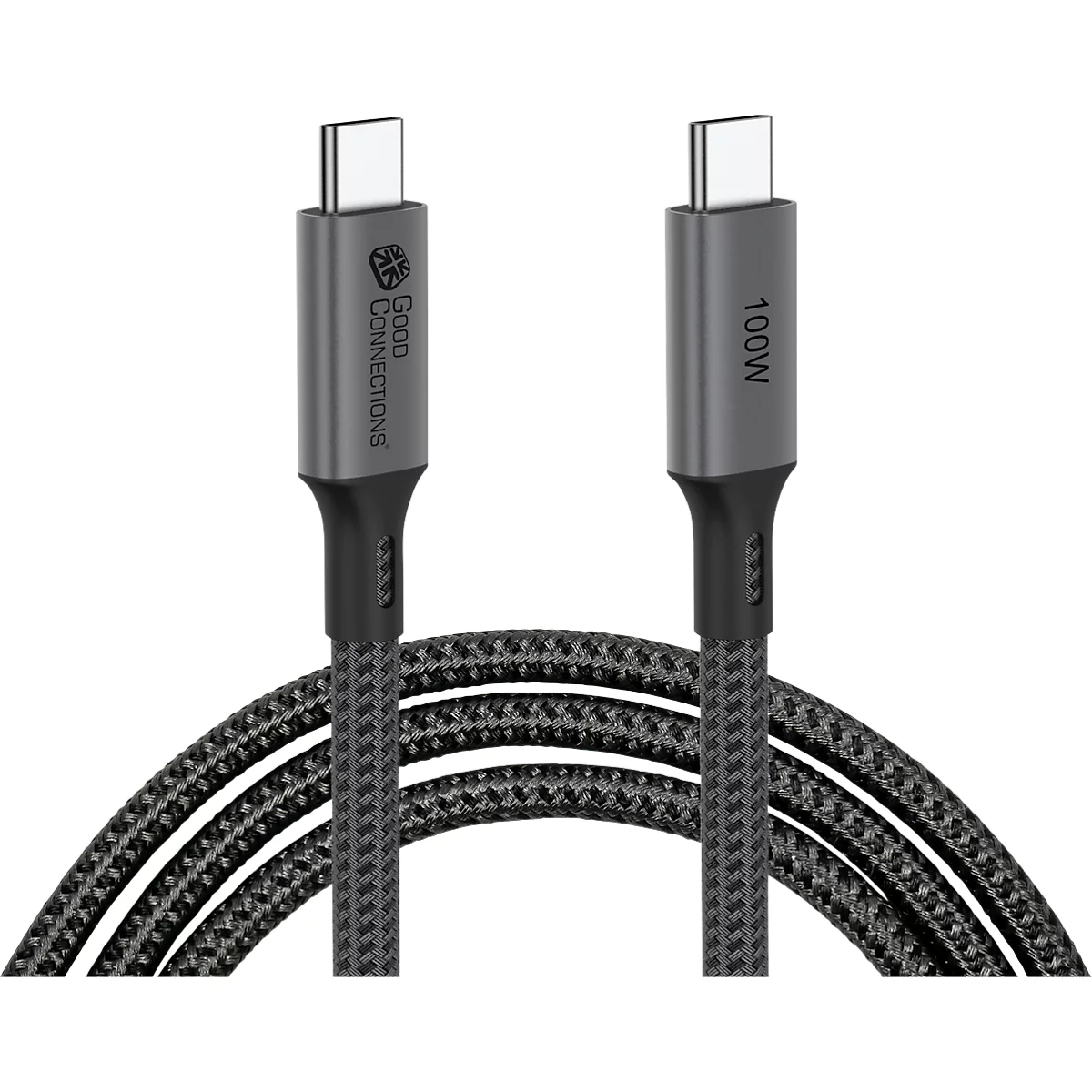 USB 4.0 Lade/-Datenkabel Good Connections, USB-C an USB-C, Leistung 100 W, bis 20 Gbit/s, Länge 1,8 m, schwarz