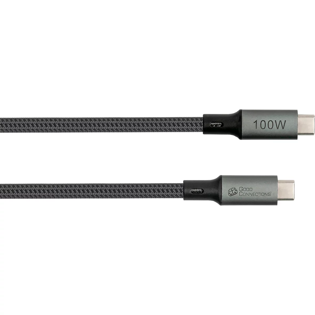 USB 4.0 Lade/-Datenkabel Good Connections, USB-C an USB-C, Leistung 100 W, bis 20 Gbit/s, Länge 1,8 m, schwarz