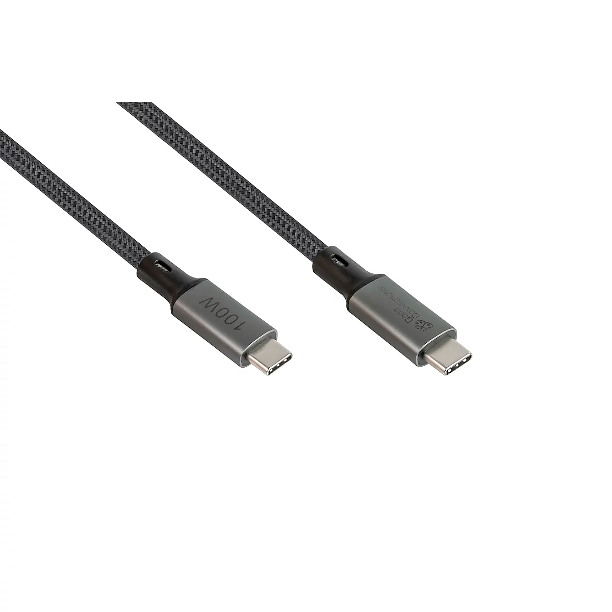 USB 4.0 Lade/-Datenkabel Good Connections, USB-C an USB-C, Leistung 100 W, bis 20 Gbit/s, Länge 1 m, schwarz