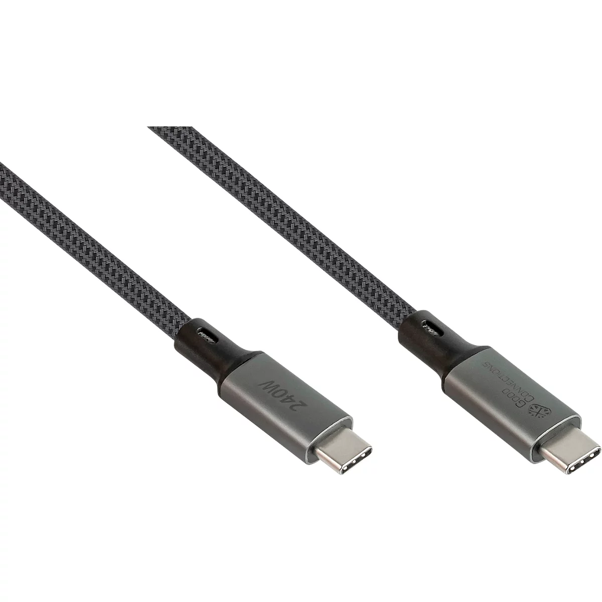 USB 4.0 Lade/-Datenkabel Good Connections, USB-C an USB-C, Leistung 240 W, bis 40 Gbit/s, Länge 0,5 m, schwarz