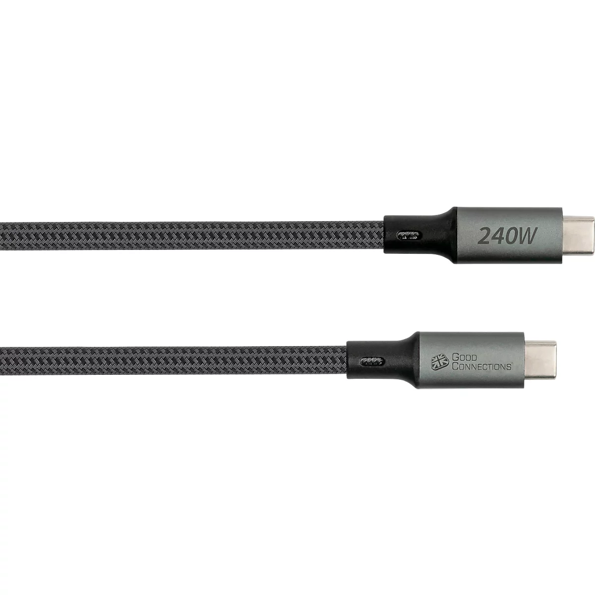 USB 4.0 Lade/-Datenkabel Good Connections, USB-C an USB-C, Leistung 240 W, bis 40 Gbit/s, Länge 1,8 m, schwarz