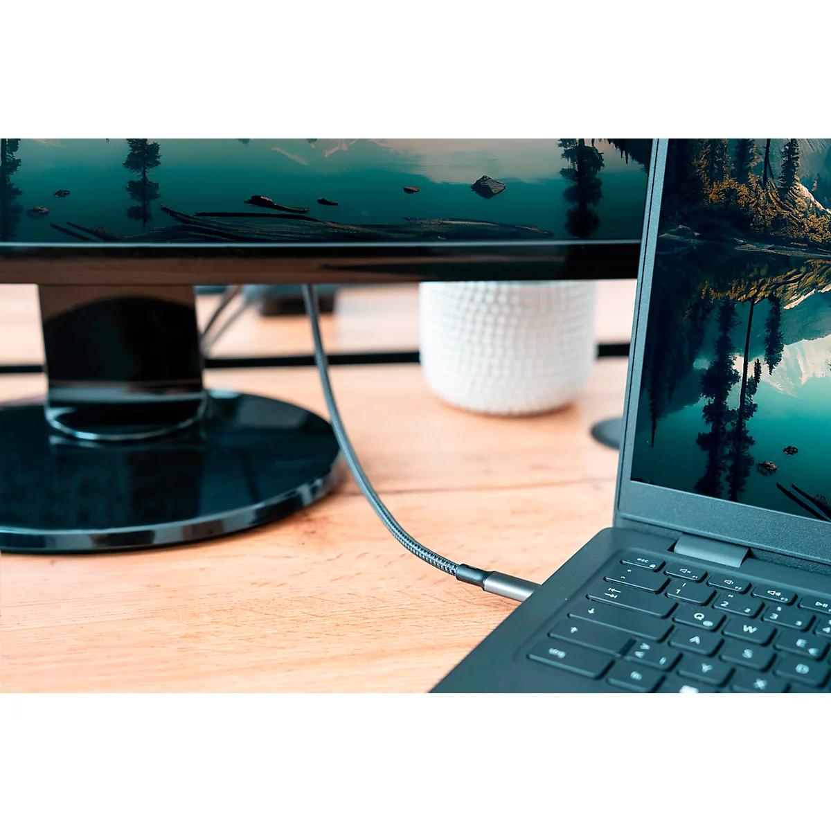 USB 4.0 oplaad-/datakabel Good Connections, USB-C naar USB-C, vermogen 240 W, tot 40 Gbit/s, lengte 1,8 m, zwart