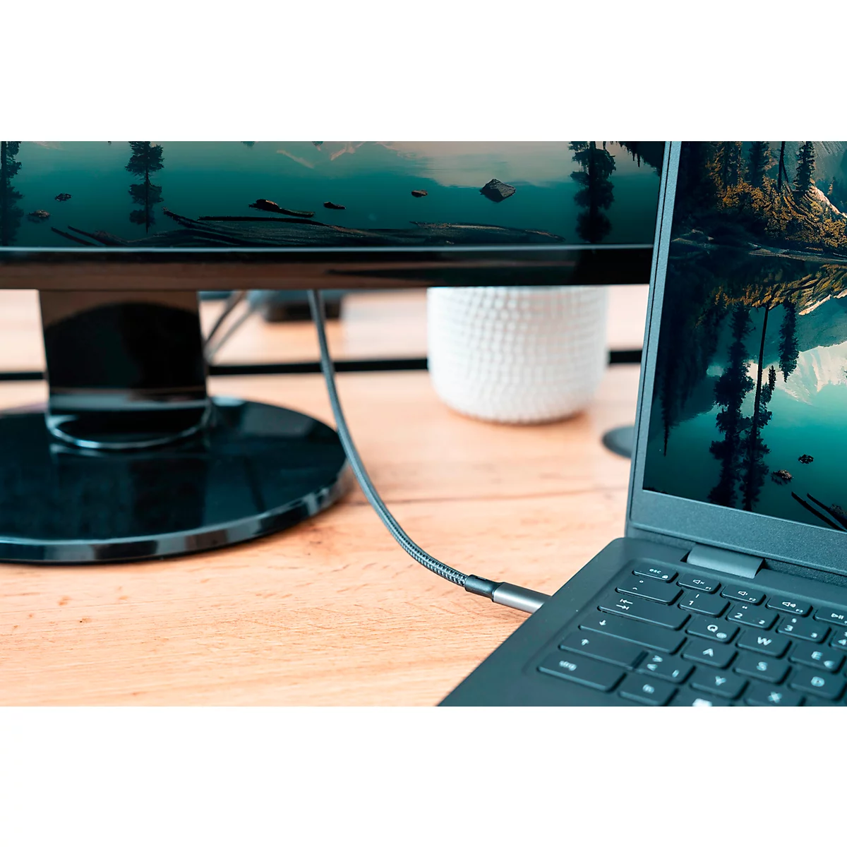 USB 4.0 oplaad-/datakabel Good Connections, USB-C naar USB-C, vermogen 240 W, tot 40 Gbit/s, lengte 1 m, zwart