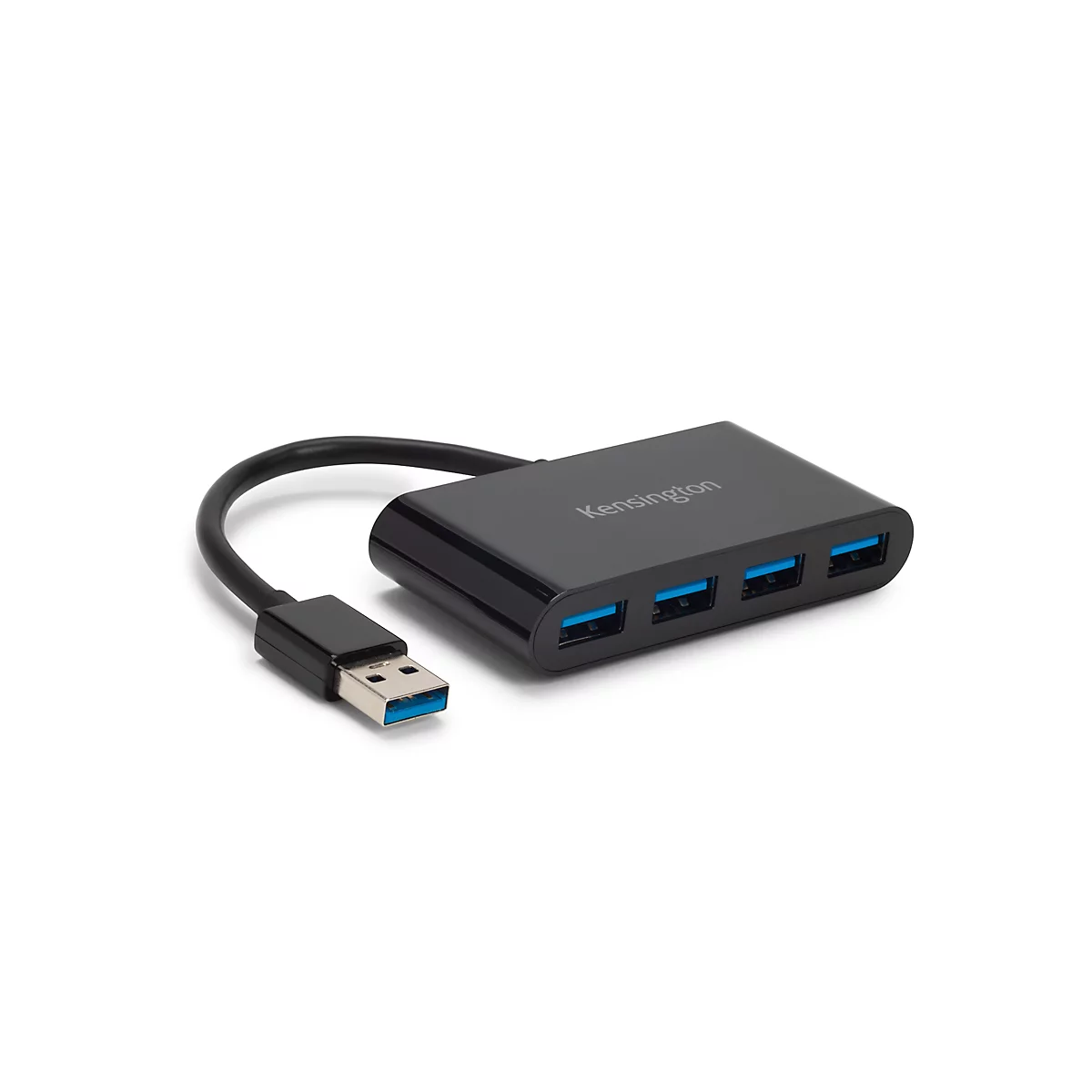USB Hub Kensington UH400 K39121EU, 4 USB 3.0 Anschlüsse, Übertragungsgeschwindigkeit 5 GBit/s, schwarz