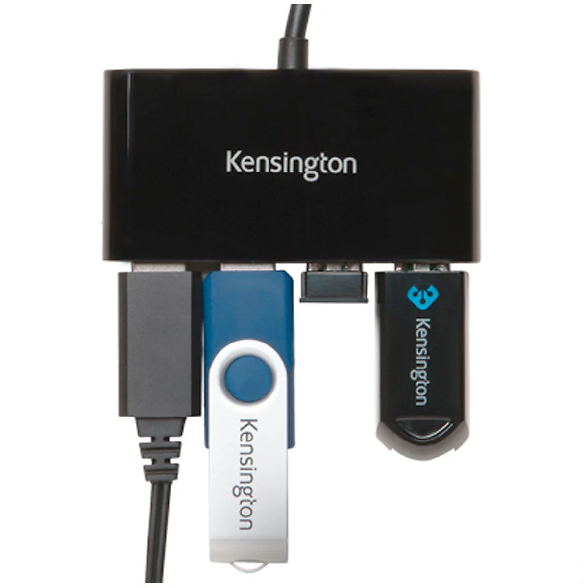 USB-hub Kensington UH400 K39121EU, 4 USB 3.0-poorten, overdrachtssnelheid 5 GBit/s, zwart